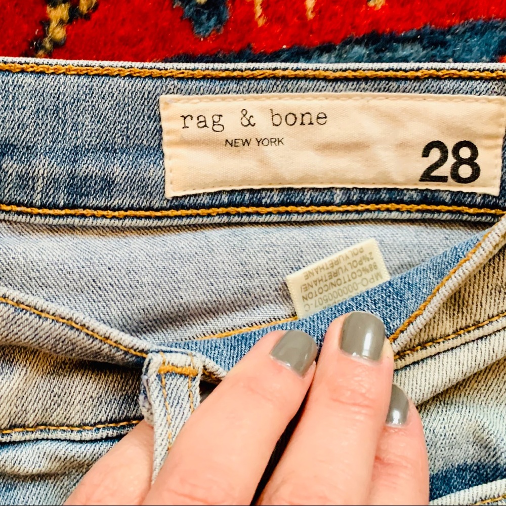 Rag & Bone High Waisted Cropped Flare Jeans